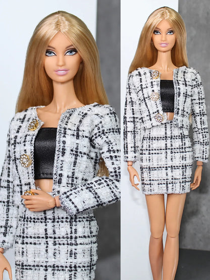 1/6 Doll Clothes Set — New Dress & Sweater Outfit for 30cm Xinyi FR ST BB Dolls, Doll House Accessories
