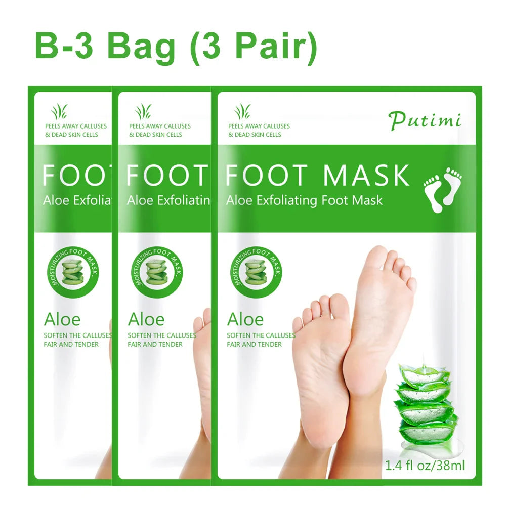 Exfoliating Foot Mask & Pedicure Socks – Dead Skin Removal, Whitening Foot Care, Foot Spa Scrub & Skin Refreshment