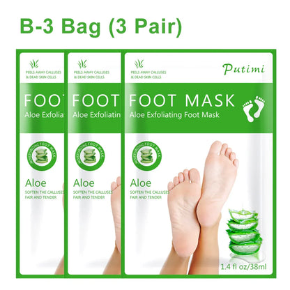 Exfoliating Foot Mask & Pedicure Socks – Dead Skin Removal, Whitening Foot Care, Foot Spa Scrub & Skin Refreshment