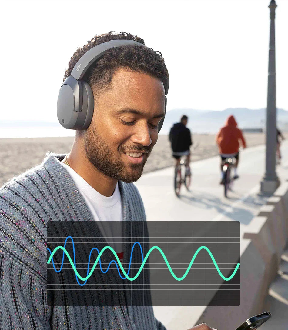 Edifier W830NB Wireless Bluetooth 5.4 Headphones | Active Noise Cancelling Hi-Res Over-Ear Headset, LDAC, Foldable, 94H Playtime