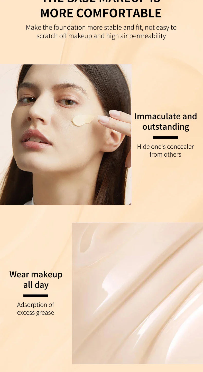 Ocheal 30g CC Cream Foundation – Waterproof Concealer, SPF 50+ Moisturizing Sunscreen, Long-Lasting Brightening Makeup Primer