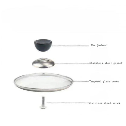 3pcs Universal Plastic Pot Cover Buttons - Handle, Head, Bead, and Cap Accessories for Pot Covers