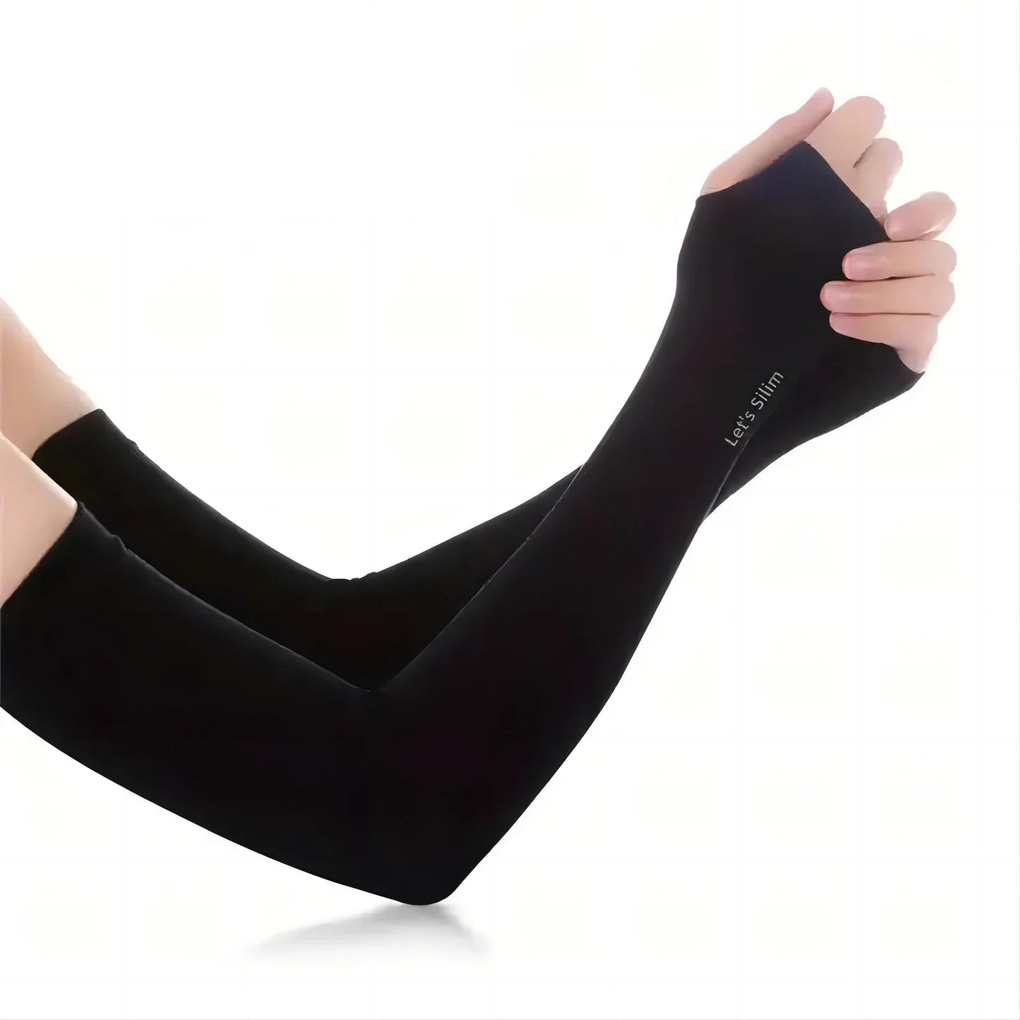 Ice Silk Sun Protection Arm Sleeves – Unisex Anti-UV Elbow Covers for Cycling, Running, Fishing & Driving Outdoors