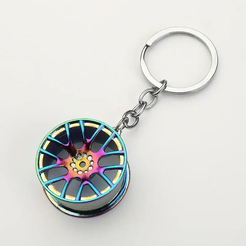 Creative Gear Head Keychain – Speed Gearbox & Turbo Hub Brake Disc Pendant for Car Keys, Shock Absorber Keyring