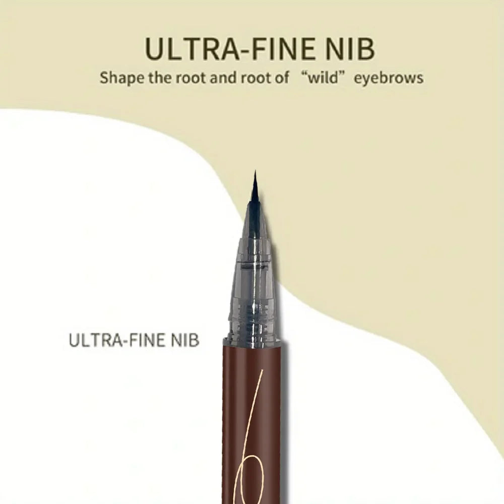 Ultra-Fine Waterproof Eyebrow Pencil & Sweat-Proof Liquid Eyeliner – Professional Dual-Purpose Durable Makeup Tool