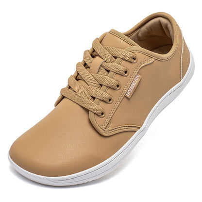 HOBIBEAR Unisex Wide Barefoot Shoes – Zero Drop Minimalist Sneakers for Men & Women, Artificial Leather Trail Walking Shoes