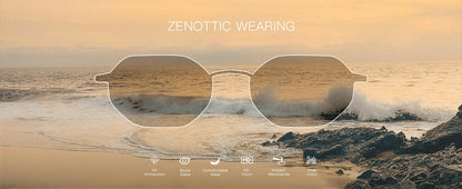 ZENOTTIC Retro Small Polygon Polarized Sunglasses — Metal UV400 Anti-Glare Shades for Men & Women, Driving & Outdoor Eyewear