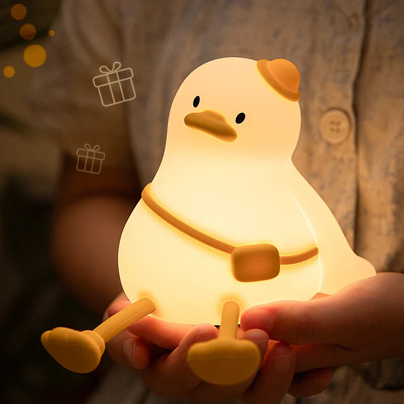 LED Silicone Rabbit Night Light – Touch Sensor Cute Animal Lamp, Bedroom & Kids Table Lamp, Home Decor Gift for Baby and Child