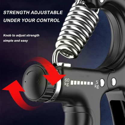 Adjustable R-Type Hand Grip Exercise - Gripper with Countable Strength Training - Strengthening Pliers Spring Finger Pinch Wrist Expander