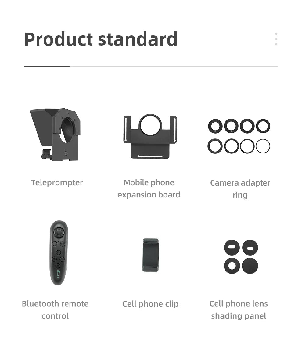 Ambitful Mini Teleprompter – Portable Phone & DSLR Recording Inscriber with Remote Control for Video