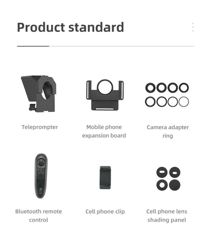Ambitful Mini Teleprompter – Portable Phone & DSLR Recording Inscriber with Remote Control for Video