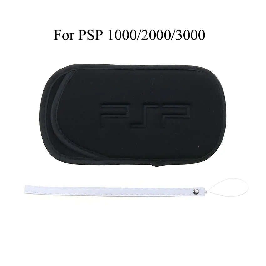 YuXi Soft Protective Carrying Case for PSP 1000/2000/3000 — Storage Pouch with Hand Wrist Lanyard for PSV & PSP Go Console