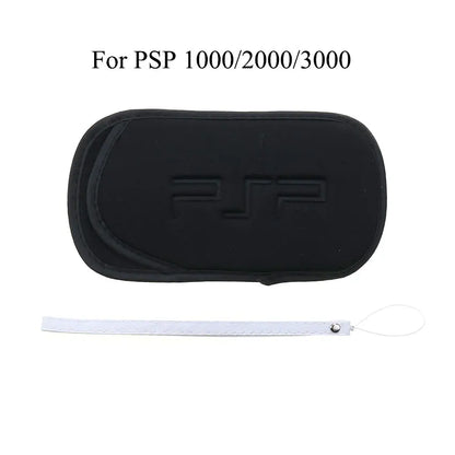 YuXi Soft Protective Carrying Case for PSP 1000/2000/3000 — Storage Pouch with Hand Wrist Lanyard for PSV & PSP Go Console