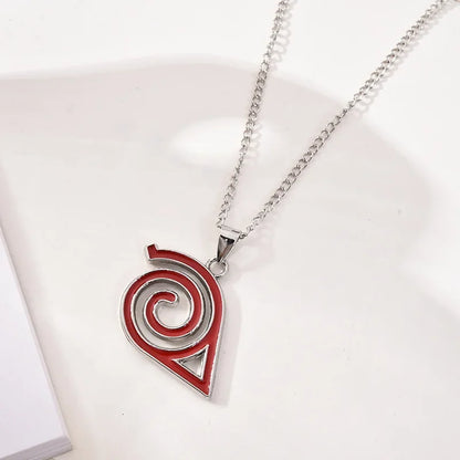 Anime Naruto Necklace Metal Alloy Pendant – Kakashi Kunai & Uzumaki Shuriken Cosplay Accessories & Collectible Toy
