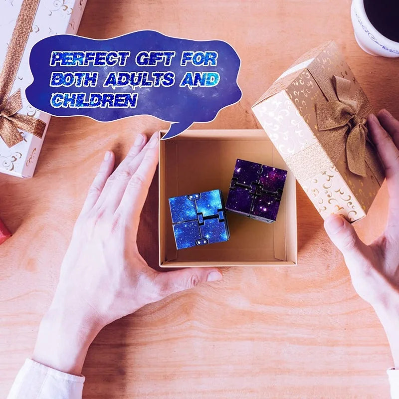 Infinity Cube Fidget Toy – Flip, Antistress, ADHD & Autism Toy for Kids, Magic Finger Puzzle