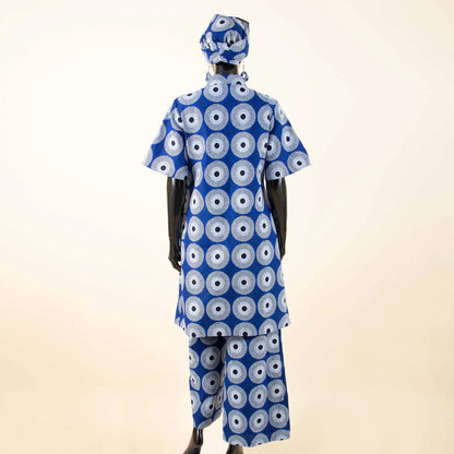 African Ankara 2-Piece Suit Set for Women - Traditional Print Jacket & Pants for Office, Business & Party Wear