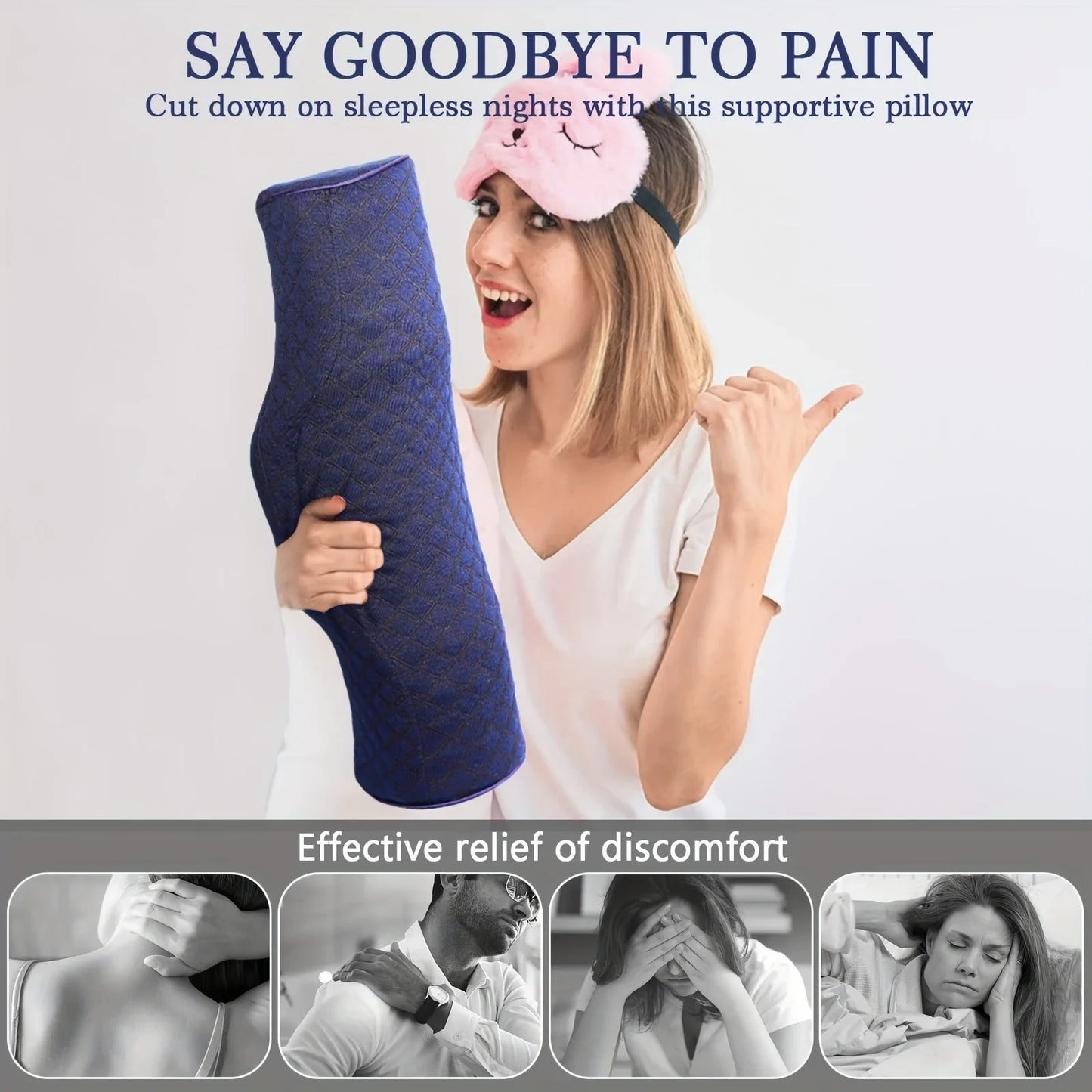 Orthopedic Memory Foam Neck Pillow – Cervical Support, Breathable & Washable, Perfect for All Sleepers