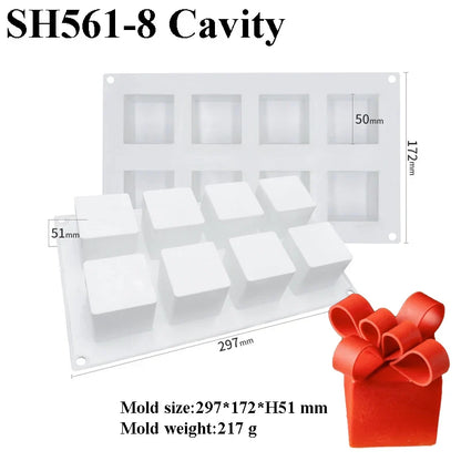 Christmas Silicone Cake Molds — Tree, Snowflake & Hat Shapes for Mousse, Chocolate & Holiday Baking