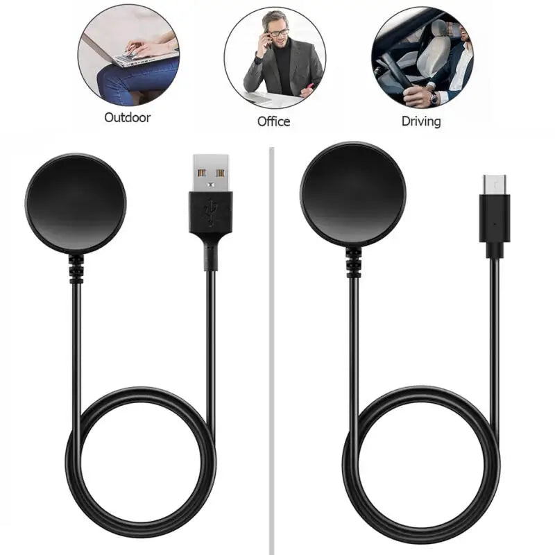 Silicone Charger Dock Holder — Samsung Galaxy Watch Ultra 47mm & Galaxy Watch 7/6/5/5 Pro Stand with USB Cable
