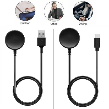 Silicone Charger Dock Holder — Samsung Galaxy Watch Ultra 47mm & Galaxy Watch 7/6/5/5 Pro Stand with USB Cable