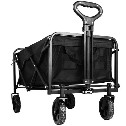 Heavy Duty Large Capacity Folding Wagon – Collapsible Portable Utility Cart for Shopping, Beach & Garden