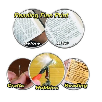 300% Magnifying Reading Glasses – Portable Anti-Blue Light Magnifier with Case for Close Work