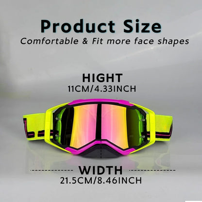 Motorcycle Riding Goggles UV400 – Dirt Bike & Cycling Glasses for Men, MTB & MX Off-Road Protection Eyewear Accessories