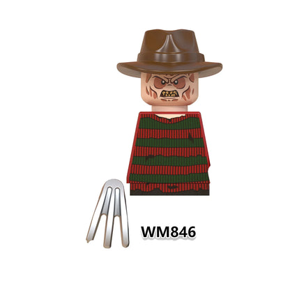 Horror Movie Action Figure Building Blocks – M3gan, Nun & Ash Terrifier Halloween Toy Gift