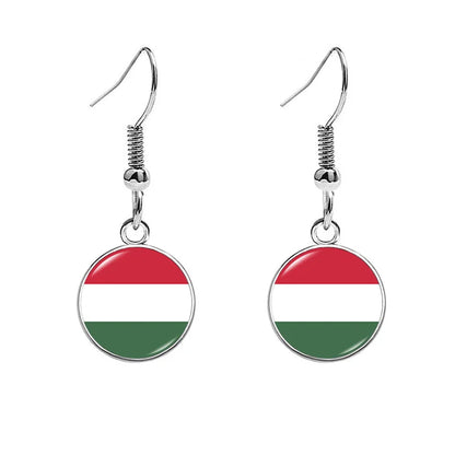 South & North America Flag Earrings - Patriotic Country Pride Drop Dangle Jewelry Gifts for Women