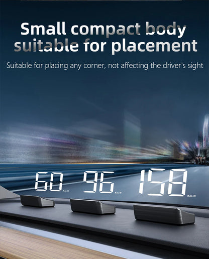 M2 Head-Up Display Digital Speedometer GPS HUD – Plug & Play Windshield Projector with Large KMH Font for All Cars