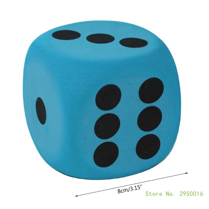 80mm Large Foam Dot Dice – Six-Sided Counting Toy for Kids, Learning Aids for Classroom Math and Board Games