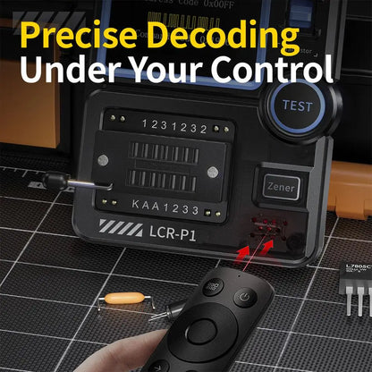 LCR-P1 Transistor Tester – Multifunctional Diode, Triode, MOSFET, Capacitance & Resistance Meter Tool