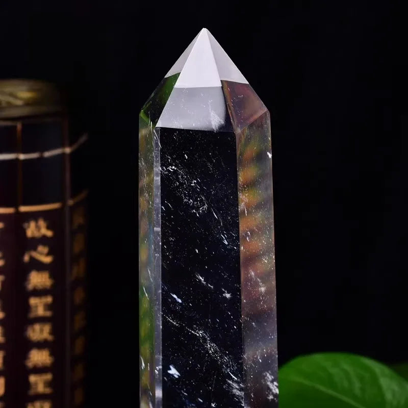 30cm Clear Quartz Obelisk Crystal Wand – Healing Feng Shui Point for Home Decoration and Crystal Therapy