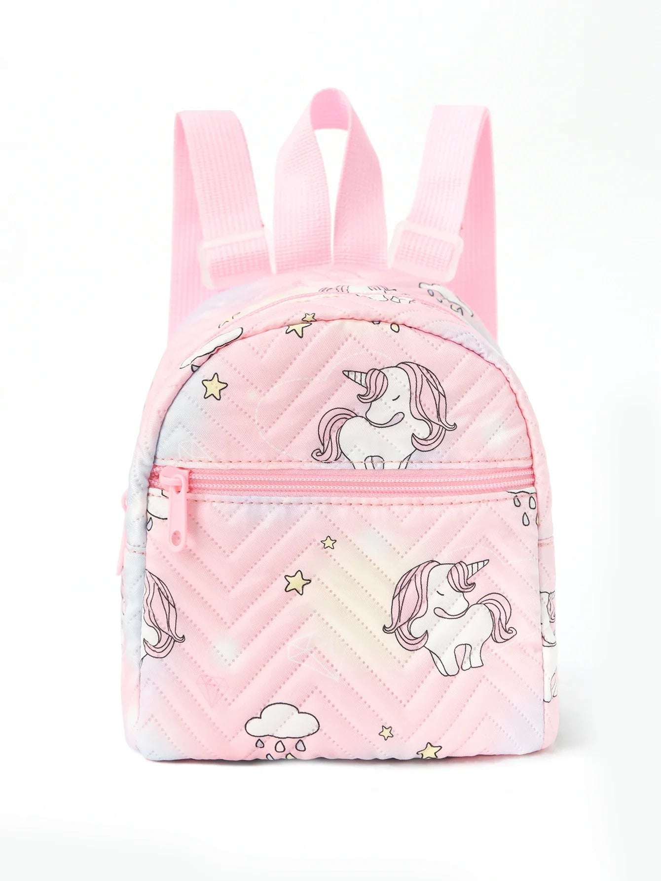 Cute Cartoon Unicorn Diamond Print Backpack - Kids Handbag for Girls - School, Travel, and Holiday Gifts