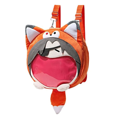 Heaven Official's Blessing Plush Flower Fox Backpack – PVC Doll Decoration, Itabag Anime Zipper Bag for Children Gift