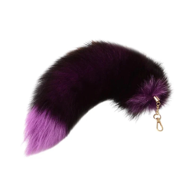 New Fashion Wolf Tail Fur Keychain – Unisex Car Keyring & Bag Charm Accessory Gift