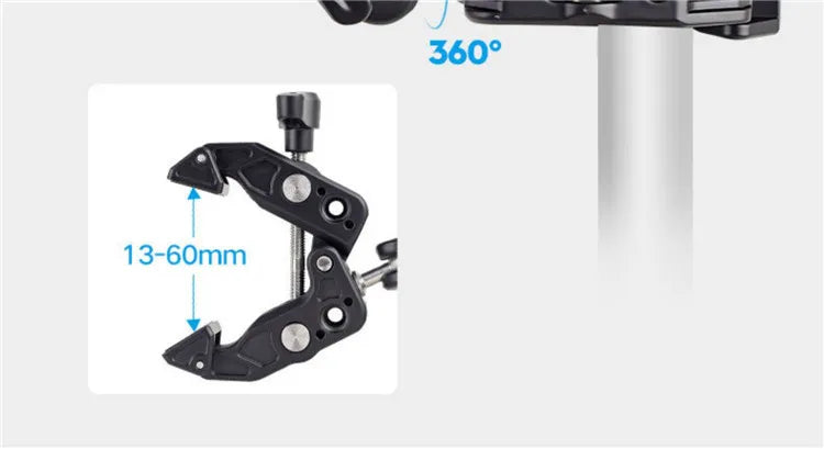 Selfie Stick Monopod Handlebar Mount – Compatible with Insta360 X4/X3/X2, GoPro 8-13 & DJI for Bicycle & Motorcycle