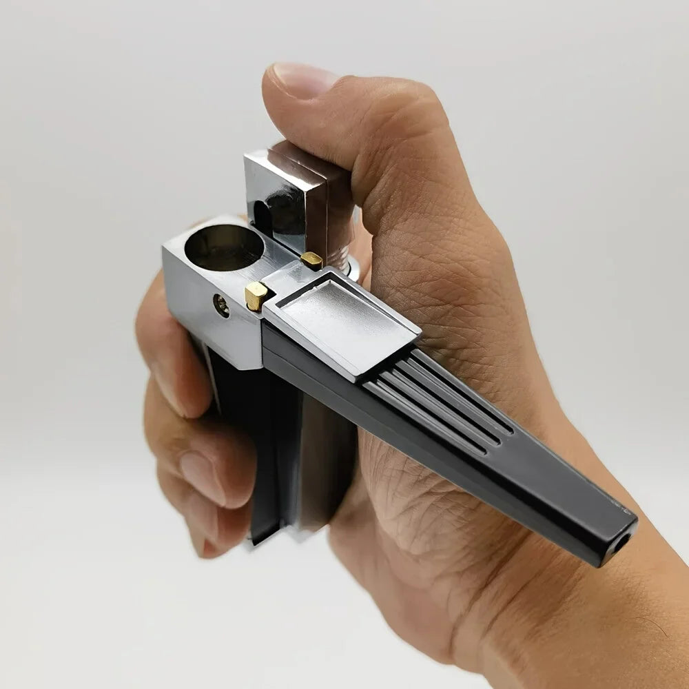 Hot Oblique Free Fire Torch Lighter – Metal Keychain Cigar & Cigarette Lighter with Grinding Wheel, Creative Gadget for Men