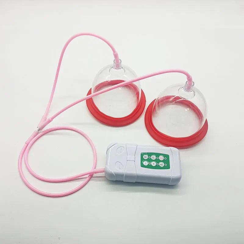 E-Cup Vacuum Suction Breast Enlargement & Body Massage Device, Multi-Function Cupping System for Neck, Back, Butt Lift & Nipple Care