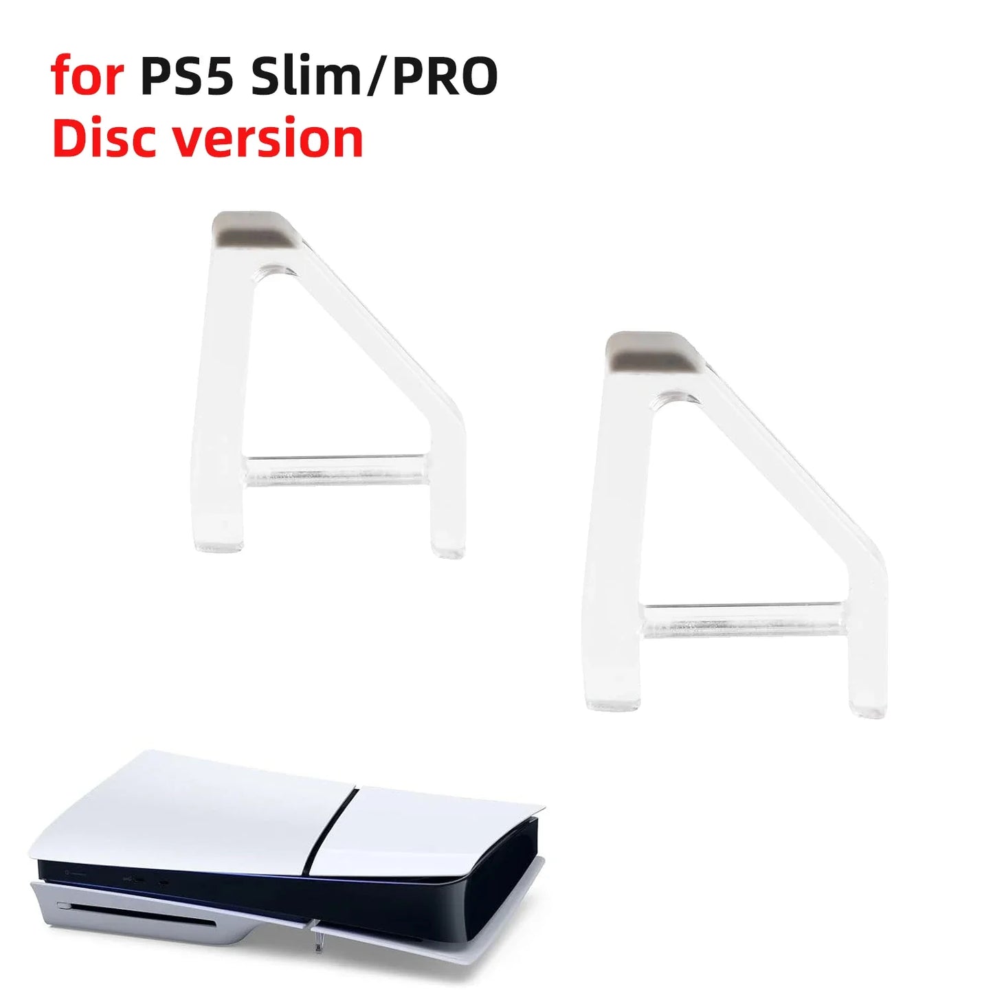 Horizontal Bracket Stand for PS5 Slim & Pro – Cooling Feet Holder for Disc & Digital Edition Console