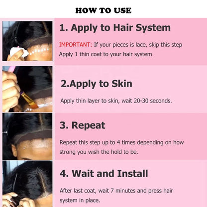 Lace Front Wig Glue Extra Hold – 38ml Waterproof Super Bonding Adhesive for Wig Caps and Hair Styling Tools