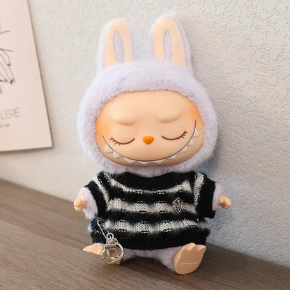 Labubu 15-17cm Blind Box Keychain Doll Outfit – Sweater & Glasses Accessory Set