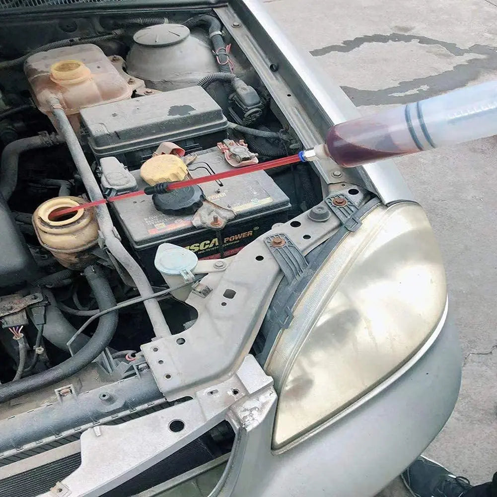 Car Oil & Brake Fluid Extractor – Manual Syringe Pump for Oil Change, Vacuum Suction, Fuel Transfer Hand Pump