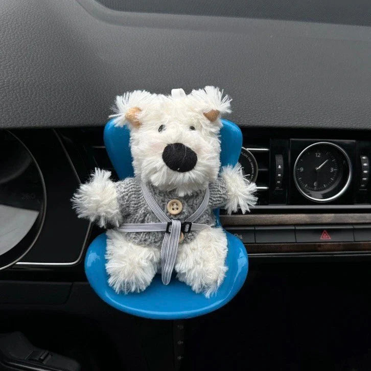 Labubu Car Doll Safety Seat – Kawaii Plush Aromatherapy Air Freshener for Ob11 & Dolls up to 18cm