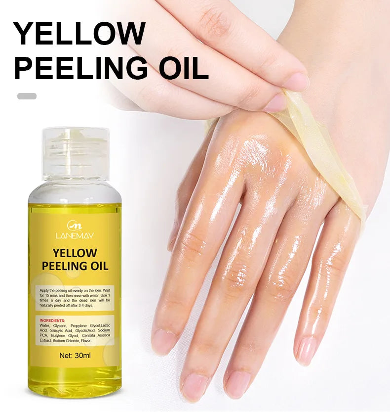 Yellow Peeling Oil – Skin Lightening & Melanin Treatment for Elbows, Knees, Hands, and Even Skin Tone