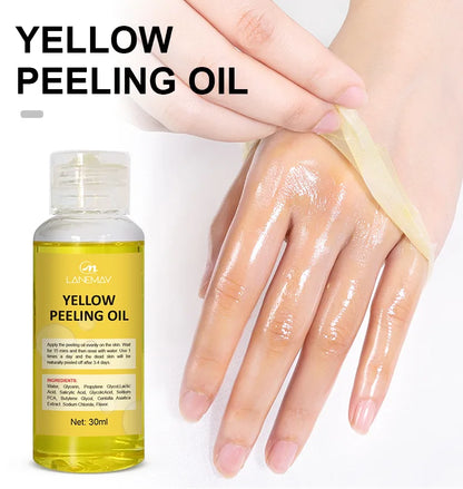 Yellow Peeling Oil – Skin Lightening & Melanin Treatment for Elbows, Knees, Hands, and Even Skin Tone