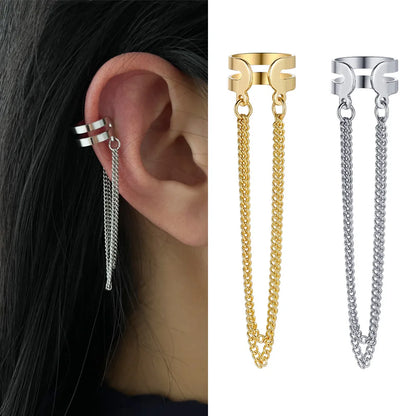 Delicate Tassel Clip-On Earrings – No-Piercing Ear Cuffs for Women, Fashion Jewelry Gifts
