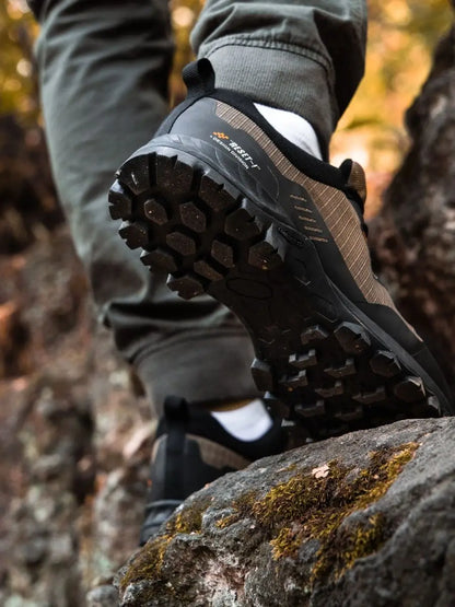 Baasploa Men’s Waterproof Hiking Shoes — Anti-Skid, Wear-Resistant Outdoor Travel Sneakers
