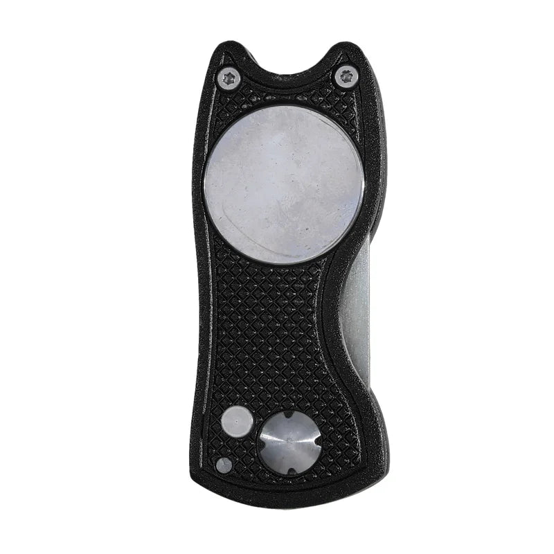 Foldable Golf Divot Repair Tool — Golf Ball Pitch Groove Cleaner & Putting Green Training Aid Accessory