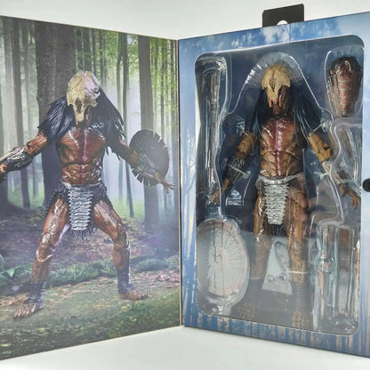 NECA Shaman Ahab Ultimate Scout Warrior Action Figure – Lost Battle Feral Jungle Hunter Predator Collector Toy
